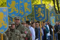Потомки Рейхскомиссариата. На Украине завели дело на мэра за флаг ВМФ СССР
